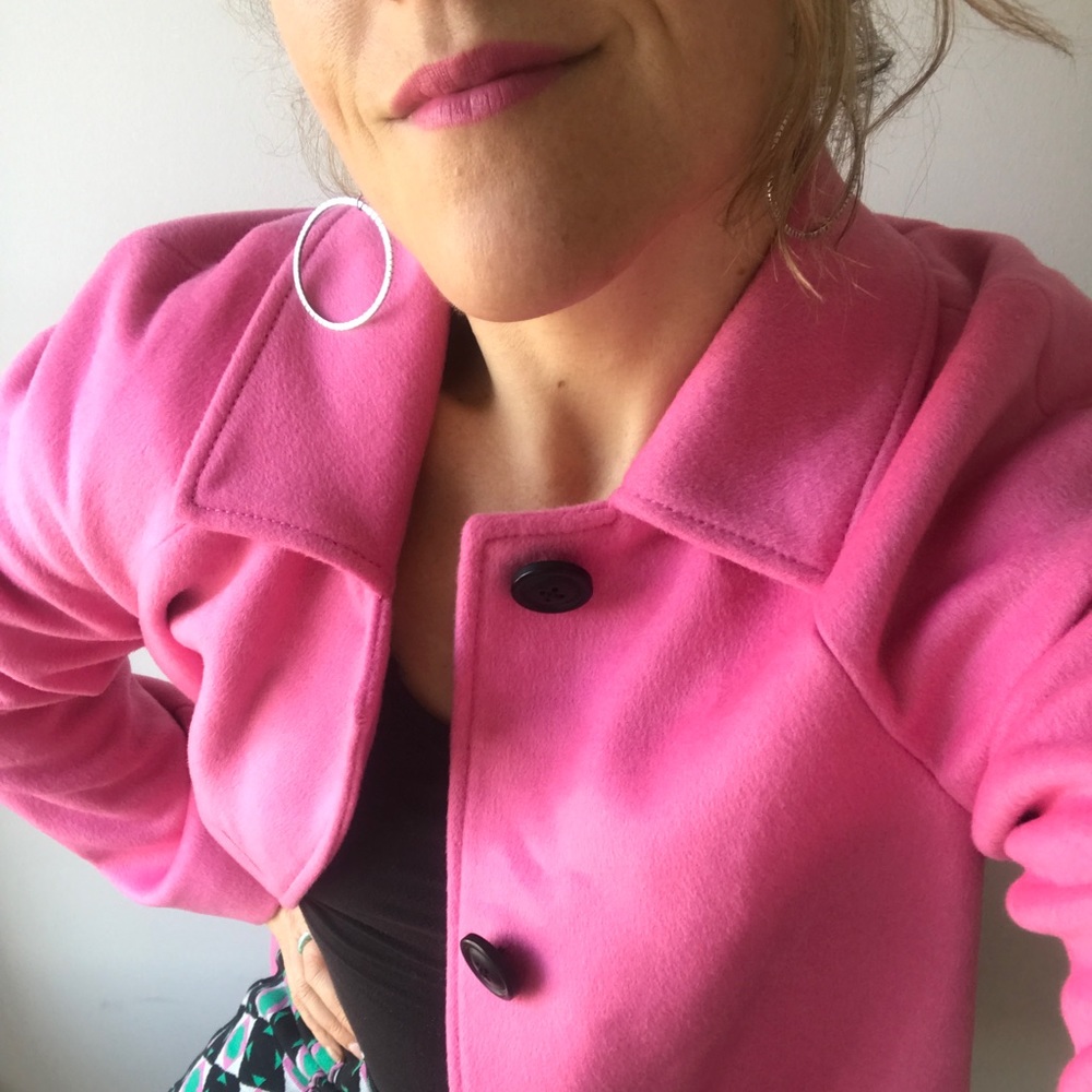 Wool Blend Coat in Bubblegum Pink by Boden